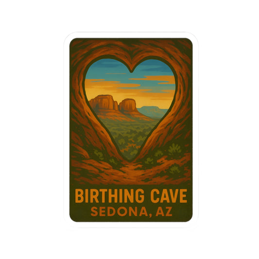 Birthing Cave Kiss-Cut Stickers for Adventure Lovers, Arizona Souvenir, Laptop Decor, Travel Journal Tags, Gift for Nature Enthusiasts