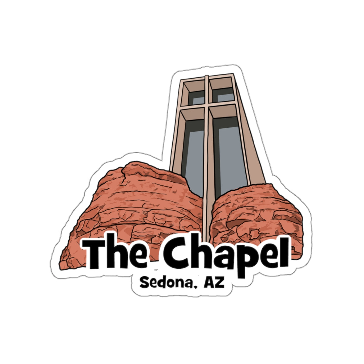 Sedona Arizona Chapel of the Holy Cross Die-Cut Sticker