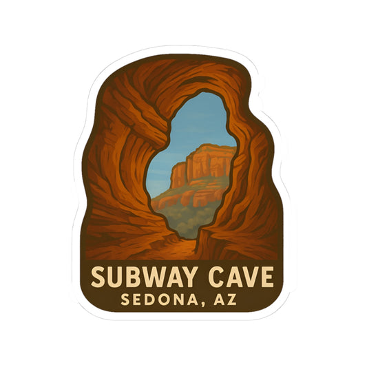 Sedona Subway Cave Stickers, Nature Lover Decals, Adventure Travel Decor, Laptop Stickers, Outdoor Enthusiast Gifts