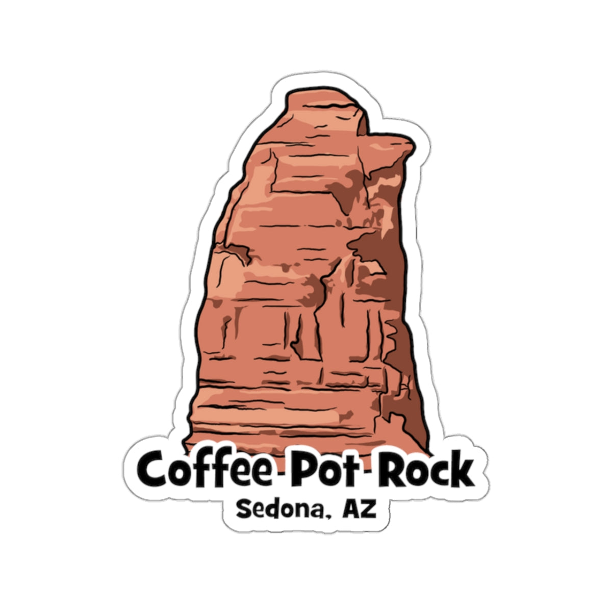 Sedona Arizona Coffee Pot Rock Sticker