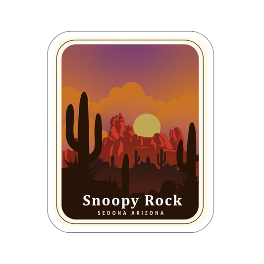 Sedona Sunset Snoopy Rock Sticker