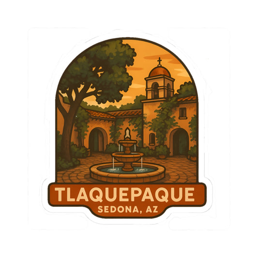 Sedona Tlaquepaque Stickers, Nature-Inspired Vinyl Decals, Travel Souvenirs, Aesthetic Laptop Decoration, Gift for Travelers