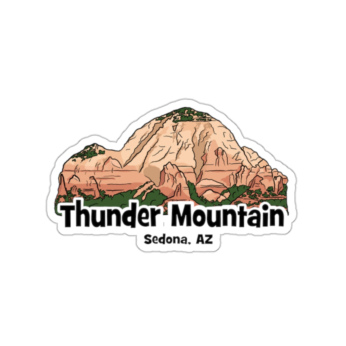 Sedona Arizona Thunder Mountain Die-Cut Sticker