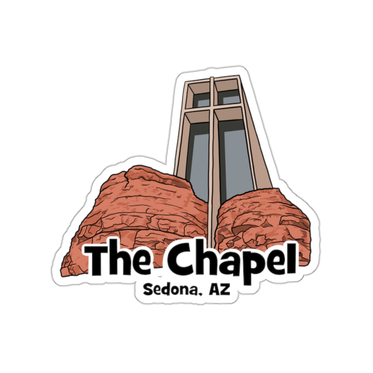 Sedona Arizona Chapel of the Holy Cross Die-Cut Sticker