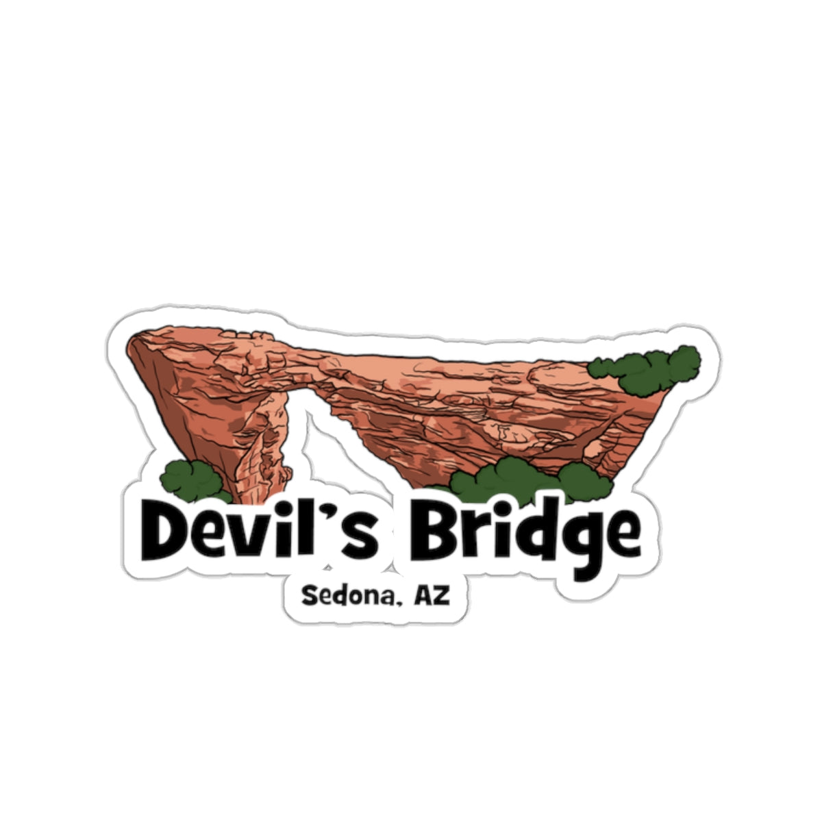 Sedona Arizona Devils Bridge Die-Cut Sticker