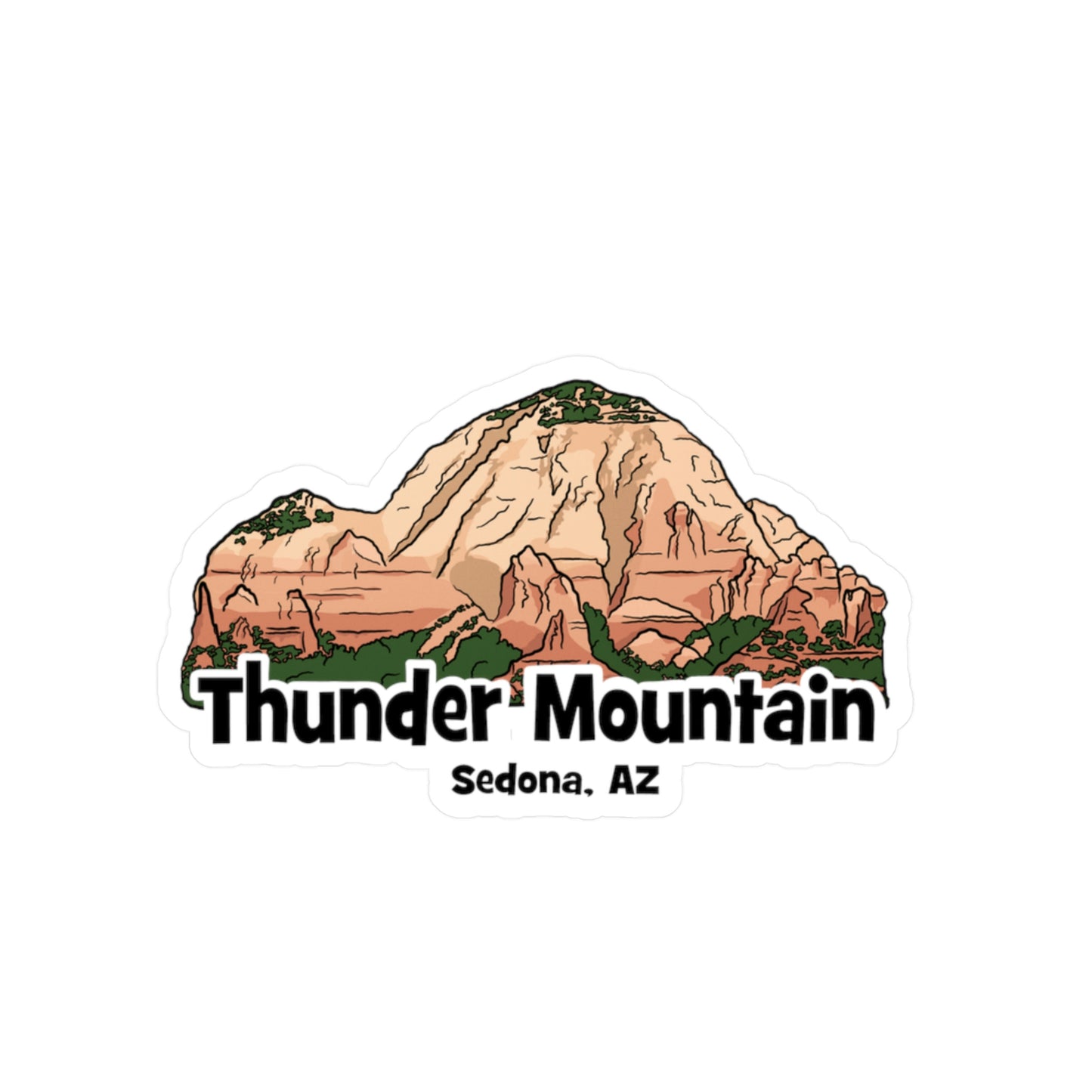 Thunder Mountain Die-Cut Sticker - redrockmerchco