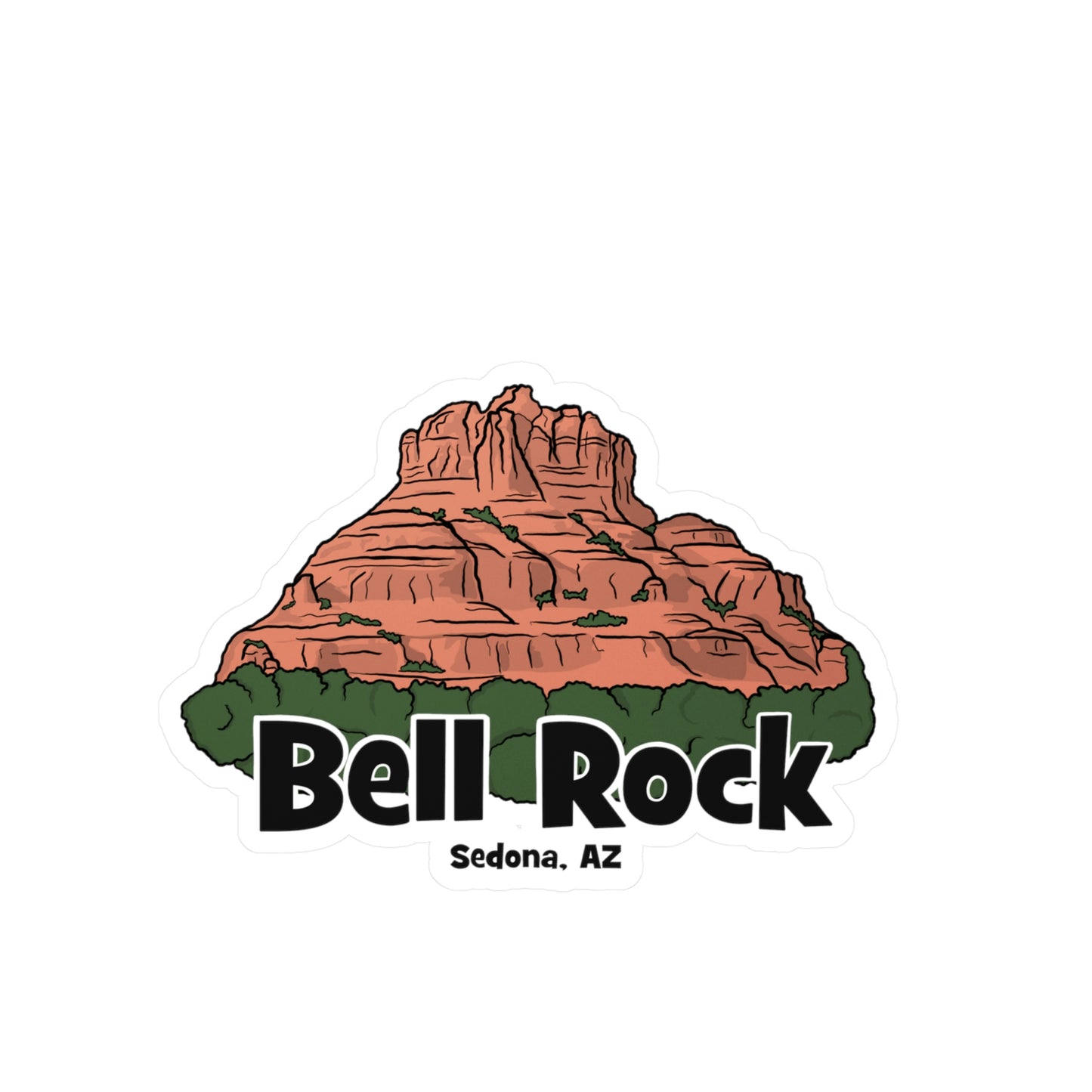 Vinyl Bell Rock Die-Cut Stickers - redrockmerchco
