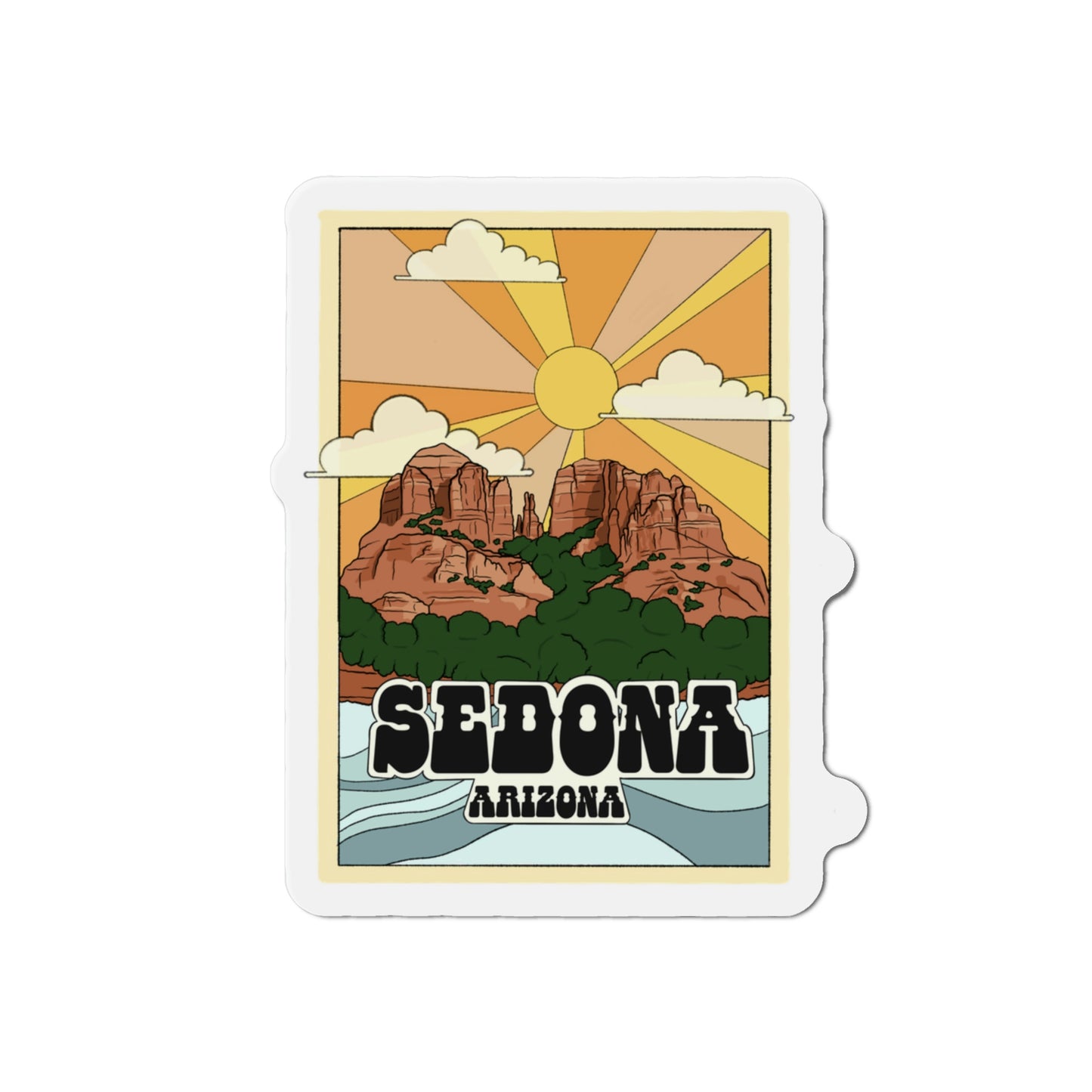 Sedona Vintage Magnet - redrockmerchco